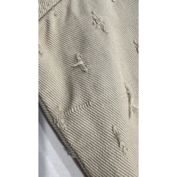 Nocturne Swing Dress Women’s Size 2 Distressed Beige Zip Collar City Modern - Picture 12 of 15